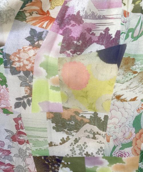 KEITA MARUYAMA（ケイタマルヤマ）KEITA MARUYAMA (ケイタマルヤマ) 総柄シルクスカート イエロー サイズ:2の古着・服飾アイテム