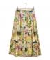 KEITA MARUYAMA（ケイタマルヤマ）の古着「総柄シルクスカート」｜イエロー