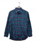 PENDLETONペンドルトン）の古着「70s ウールシャツ」｜ネイビー×グリーン