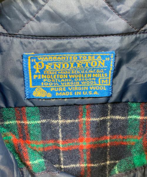 PENDLETON（ペンドルトン）PENDLETON (ペンドルトン) 70s ウールシャツ ネイビー×グリーン サイズ:SIZE Sの古着・服飾アイテム
