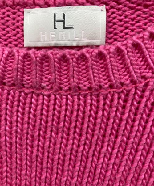 HERILL（ヘリル）HERILL (ヘリル) Cottoncode Crewneck ピンク サイズ:2の古着・服飾アイテム