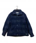 KITHキス）の古着「Chenille Plaid Brixton Puffed Shirt Jacket」｜ネイビー