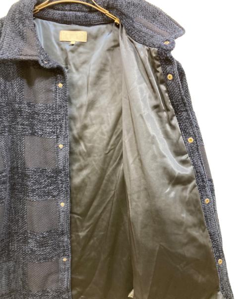 KITH（キス）KITH (キス) Chenille Plaid Brixton Puffed Shirt Jacket ネイビー サイズ:XLの古着・服飾アイテム