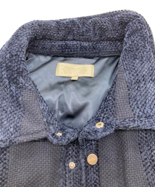 KITH（キス）KITH (キス) Chenille Plaid Brixton Puffed Shirt Jacket ネイビー サイズ:XLの古着・服飾アイテム