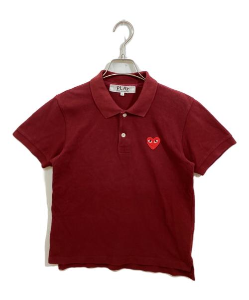 PLAY COMME des GARCONS（プレイコムデギャルソン）PLAY COMME des GARCONS (プレイ コムデギャルソン) ポロシャツ ボルドー サイズ:Lの古着・服飾アイテム