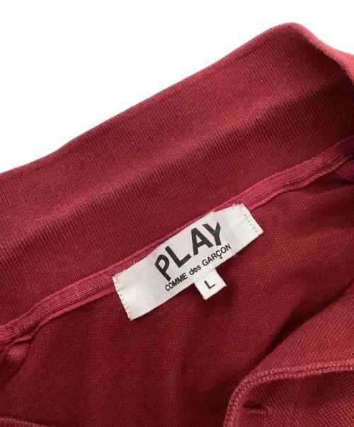 PLAY COMME des GARCONS（プレイコムデギャルソン）PLAY COMME des GARCONS (プレイ コムデギャルソン) ポロシャツ ボルドー サイズ:Lの古着・服飾アイテム