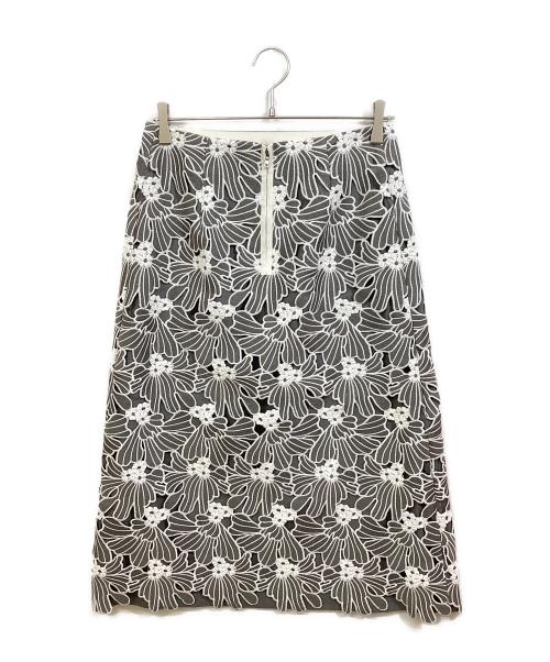ADORE（アドーア）ADORE (アドーア) ドローイングフラワレースースカート グレー サイズ:38の古着・服飾アイテム