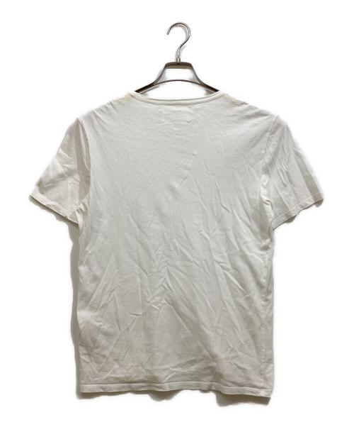 Maison Martin Margiela（メゾンマルタンマルジェラ）Maison Martin Margiela (メゾンマルタンマルジェラ) ショルダーデザインクルーネックTシャツ ホワイト サイズ:44の古着・服飾アイテム