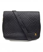 BALLYバリー）の古着「キルティングレザーショルダーバッグ」｜ブラック