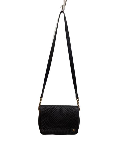BALLY（バリー）BALLY (バリー) キルティングレザーショルダーバッグ ブラックの古着・服飾アイテム