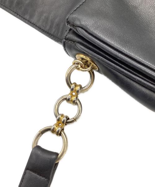 BALLY（バリー）BALLY (バリー) キルティングレザーショルダーバッグ ブラックの古着・服飾アイテム