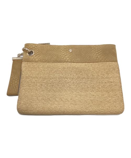 HELEN KAMINSKI（ヘレンカミンスキー）HELEN KAMINSKI (ヘレンカミンスキー) クラッチバッグ ベージュの古着・服飾アイテム
