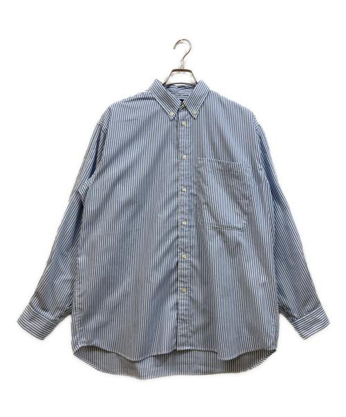DAIWA PIER39（ダイワ ピア39）DAIWA PIER39 (ダイワ ピア39) TECH BUTTON DOWN SHIRTS L/S STRIPE ホワイト サイズ:Mの古着・服飾アイテム
