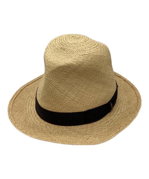 BORSALINO（ボルサリーノ）BORSALINO (ボルサリーノ) ストローハット ベージュ サイズ:USA 7 1/2の古着・服飾アイテム