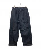 Graphpaperグラフペーパー）の古着「Washi Duck Two Tuck Pants」｜ブラック