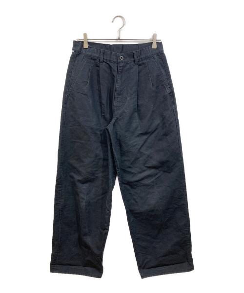 Graphpaper（グラフペーパー）Graphpaper (グラフペーパー) Washi Duck Two Tuck Pants ブラック サイズ:１の古着・服飾アイテム