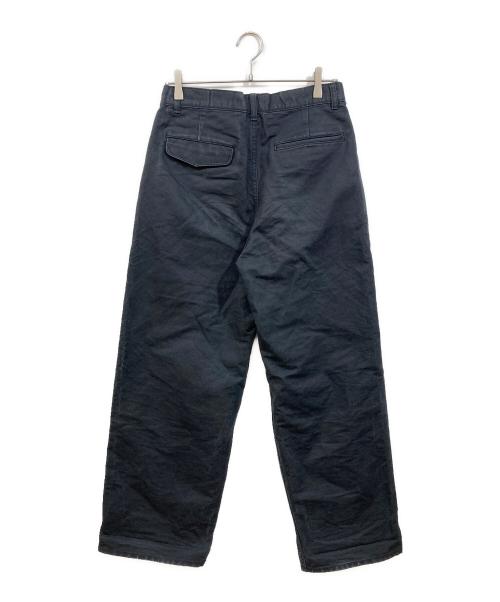 Graphpaper（グラフペーパー）Graphpaper (グラフペーパー) Washi Duck Two Tuck Pants ブラック サイズ:１の古着・服飾アイテム