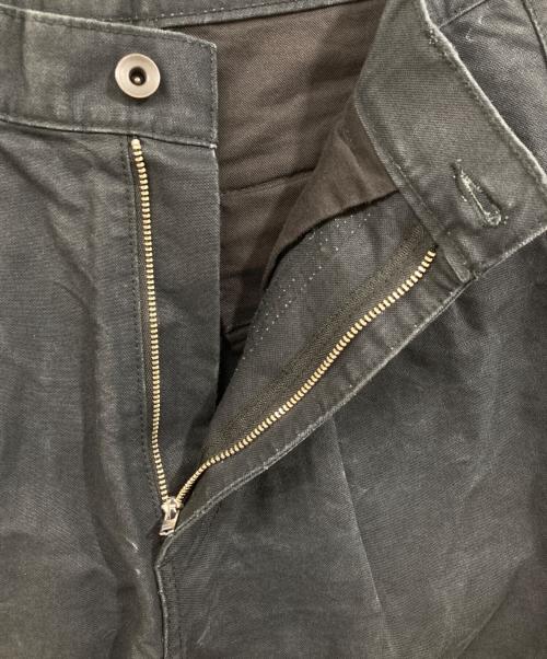 Graphpaper（グラフペーパー）Graphpaper (グラフペーパー) Washi Duck Two Tuck Pants ブラック サイズ:１の古着・服飾アイテム