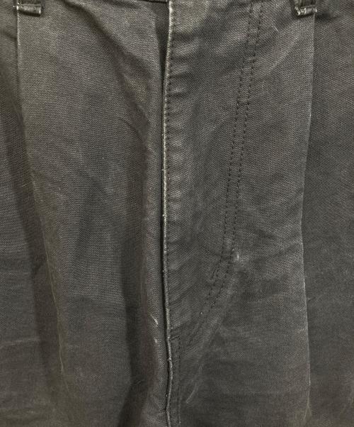 Graphpaper（グラフペーパー）Graphpaper (グラフペーパー) Washi Duck Two Tuck Pants ブラック サイズ:１の古着・服飾アイテム