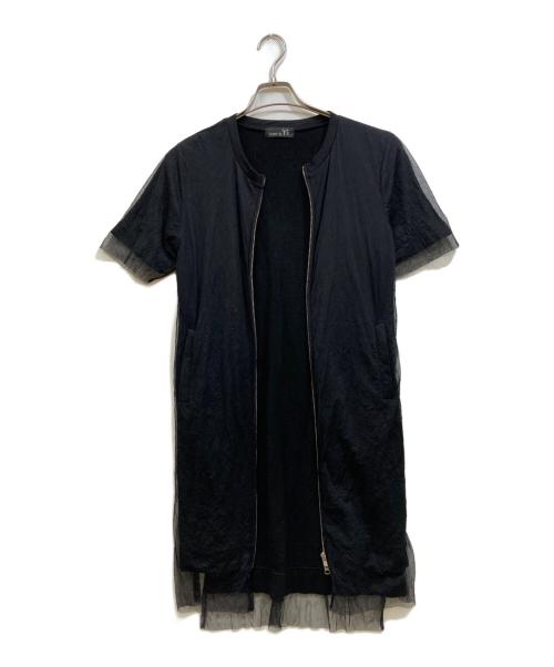 RISMAT by Y's（リスマットバイワイズ）RISMAT by Y's (リスマットバイワイズ) ジップカーディガン ブラック サイズ:FREEの古着・服飾アイテム