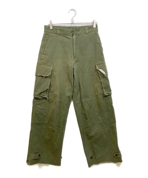 soerte（ソエルテ）soerte (ソエルテ) M47 Wide straight military pants オリーブ サイズ:3の古着・服飾アイテム