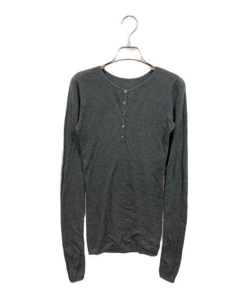 GOOD GRIEF!（グッドグリーフ）GOOD GRIEF! (グッドグリーフ) ヘンリーネックニット グレー サイズ:Freeの古着・服飾アイテム