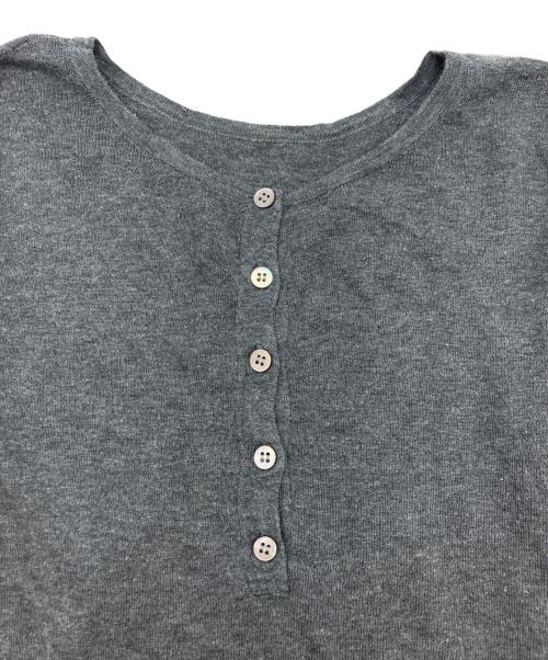 GOOD GRIEF!（グッドグリーフ）GOOD GRIEF! (グッドグリーフ) ヘンリーネックニット グレー サイズ:Freeの古着・服飾アイテム