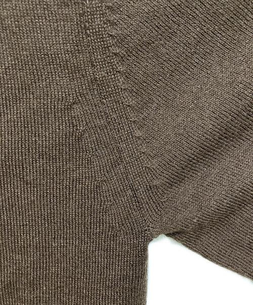 Mardi Mercredi（マルディメクルディ）Mardi Mercredi (マルディメクルディ) KNIT SLIMFIT SHIRT PIQUET ブラウン サイズ:Freeの古着・服飾アイテム