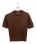 Mardi Mercredi（マルディメクルディ）の古着「KNIT SLIMFIT SHIRT PIQUET」｜ブラウン