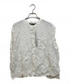 mizuiro-indミズイロインド）の古着「ドットプリントキャッチワッシャーノースリーブシャツ」｜ホワイト