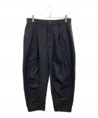 MAINUマイヌ）の古着「ウールストライプパンツ」｜ブラック