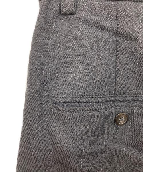 MAINU（マイヌ）MAINU (マイヌ) ウールストライプパンツ ブラック サイズ:２の古着・服飾アイテム