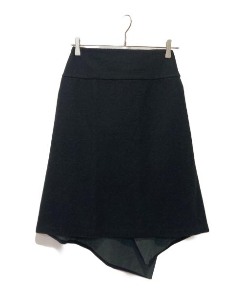 tricot COMME des GARCONS（トリココムデギャルソン）tricot COMME des GARCONS (トリココムデギャルソン) ウールラップスカート ブラック サイズ:表記不明の古着・服飾アイテム
