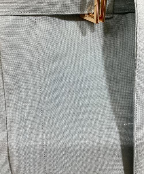 CULLNI（クルニ）CULLNI (クルニ) ベルト付きサイドスリットテーパードパンツ 黄緑 サイズ:2の古着・服飾アイテム