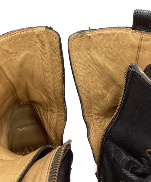 SAYA（サヤ）SAYA (サヤ) レースアップブーツ ブラック サイズ:24の古着・服飾アイテム