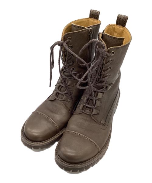 SAYA（サヤ）SAYA (サヤ) レースアップブーツ ブラウン サイズ:23 1/2の古着・服飾アイテム
