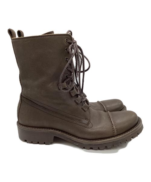 SAYA（サヤ）SAYA (サヤ) レースアップブーツ ブラウン サイズ:23 1/2の古着・服飾アイテム