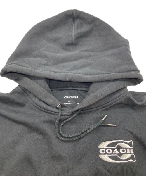 COACH（コーチ）COACH (コーチ) グラディエント シグネチャー フーディー ブラック サイズ:Lの古着・服飾アイテム