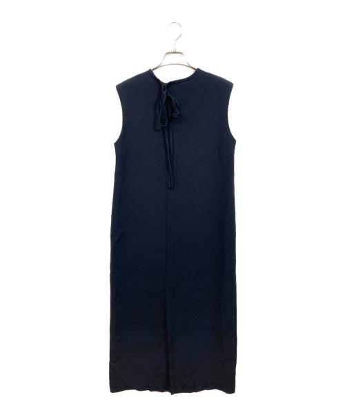 BALLSEY（ボールジィ）BALLSEY (ボールジィ) シルクダブルクロス バックリボンワンピース ブラック サイズ:36の古着・服飾アイテム