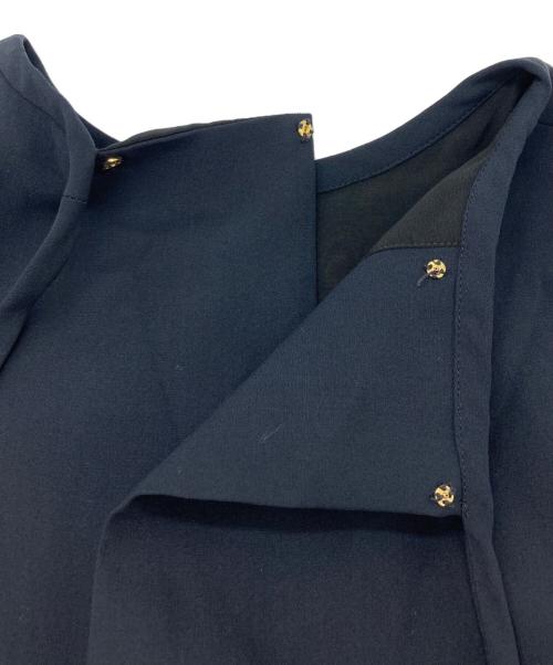 BALLSEY（ボールジィ）BALLSEY (ボールジィ) シルクダブルクロス バックリボンワンピース ブラック サイズ:36の古着・服飾アイテム