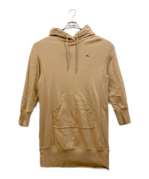 LACOSTE（ラコステ）LACOSTE (ラコステ) 裏毛スウェットフーディワンピース ブラウン サイズ:size36の古着・服飾アイテム
