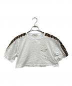 FENDIフェンディ）の古着「ズッカ柄クロップドTシャツ」｜ホワイト