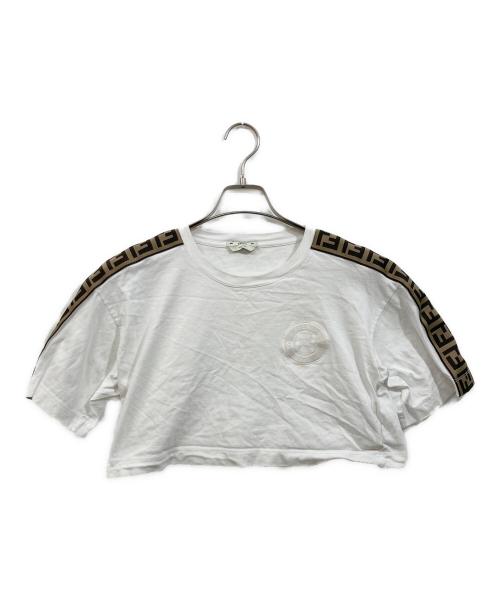 FENDI（フェンディ）FENDI (フェンディ) ズッカ柄クロップドTシャツ ホワイト サイズ:Sの古着・服飾アイテム