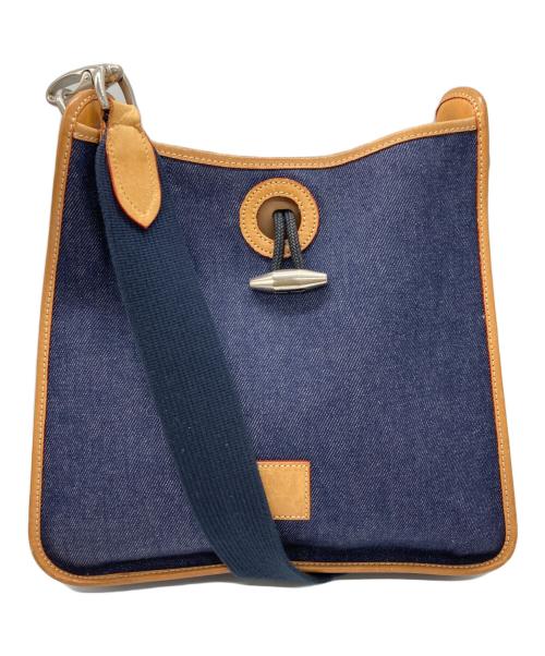 DOONEY&BOURKE（ドゥーニーアンドバーク）DOONEY&BOURKE (ドゥーニーアンドバーク) デニムレザーショルダーバッグ インディゴの古着・服飾アイテム