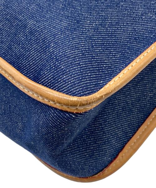 DOONEY&BOURKE（ドゥーニーアンドバーク）DOONEY&BOURKE (ドゥーニーアンドバーク) デニムレザーショルダーバッグ インディゴの古着・服飾アイテム