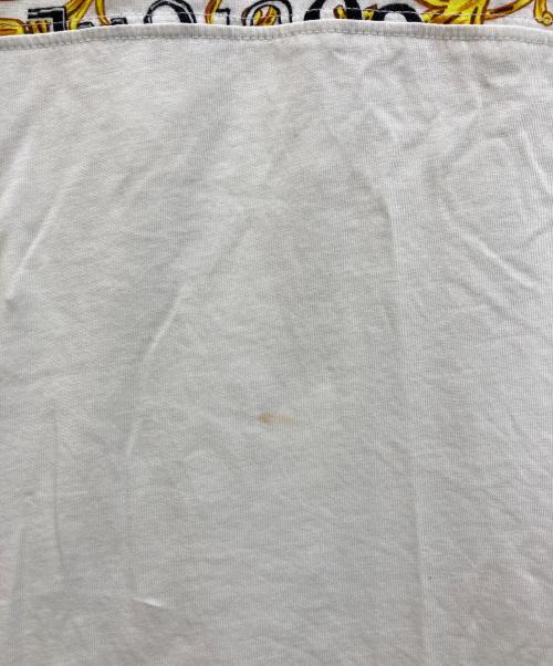 VERSACE（ヴェルサーチェ）VERSACE (ヴェルサーチェ) ロゴクチュール切り替えクルーネック半袖Tシャツ ホワイト サイズ:Lの古着・服飾アイテム
