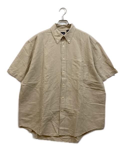 GAP（ギャップ）GAP (ギャップ) ヴィンテージリネンコットン半袖シャツ ベージュ サイズ:Mの古着・服飾アイテム