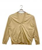 AURALEEオーラリー）の古着「SUPER HIGH GAUGE COTTON KNIT CARDIGAN」｜ベージュ