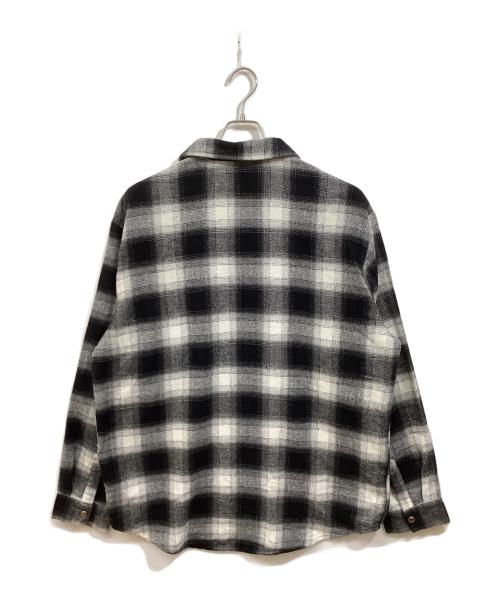 askyurself（アスクユアセルフ）askyurself (アスクユアセルフ) Zip Up Flannel Shirt ブラック サイズ:XLの古着・服飾アイテム