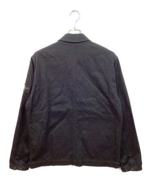 STONE ISLAND（ストーンアイランド）STONE ISLAND (ストーンアイランド) STRETCH COTTON OVERSHIRT ブラック サイズ:Ｌの古着・服飾アイテム